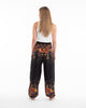 Floral Unisex Harem Pants in Black