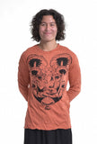 Wholesale Sure Design Unisex Spiritual Shroom Cat Long Sleeve T-Shirt Orange - $10.00