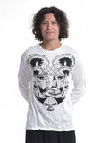 Wholesale Sure Design Unisex Spiritual Shroom Cat Long Sleeve T-Shirt White - $10.00