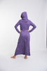 Sure Design Womens Lotus Om Long Sleeve Hoodie Dress Purple