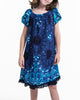 Kids Paisley Mandalas Dress in Blue