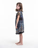 Kids Paisley Mandalas Dress in Blue Gray