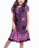 Kids Paisley Mandalas Dress in Purple