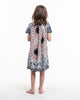 Kids Paisley Mandalas Dress in Silver Gray