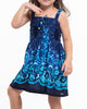 Kids Paisley Mandalas Smock Dress in Blue