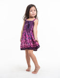 Wholesale Kids Paisley Mandalas Smock Dress in Purple - $9.00