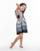 Kids Paisley Mandalas Smock Dress in Silver Gray