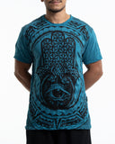 Wholesale Sure Design Men's Hamsa Eye T-Shirt in Denim Blue - $8.50