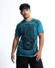 Sure Design Men's Hamsa Eye T-Shirt in Denim Blue