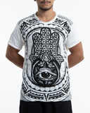 Wholesale Sure Design Men's Hamsa Eye T-Shirt in White - $8.50