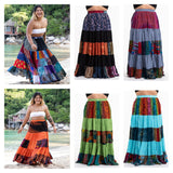 Wholesale Assorted set of 3 Plus Size Patchwork Long Skirt - $48.00