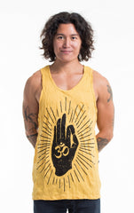 Sure Design Men's Hand of Om Tank Top Yellow