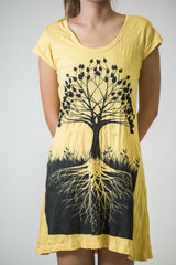 Sure Design Women's Tree of Life Dress Yellow