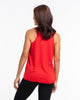 Super Soft Cotton Womens Meditation Tree Tank Top in Red