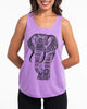 Super Soft Cotton Womens Regal Elephant Tank Top in Violet