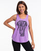 Super Soft Cotton Womens Regal Elephant Tank Top in Violet