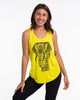 Super Soft Cotton Womens Regal Elephant Tank Top in Yellow