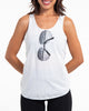 Super Soft Cotton Womens Sunglasses Tank Top in White