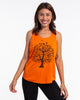 Super Soft Cotton Womens Tree Tank Top in Orange
