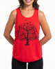Super Soft Cotton Womens Tree Tank Top in Red