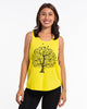 Super Soft Cotton Womens Tree Tank Top in Yellow