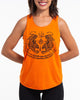 Super Soft Cotton Womens Tiger Tattoo Tank Top in Orange