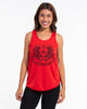 Super Soft Cotton Womens Tiger Tattoo Tank Top in Red