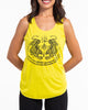 Super Soft Cotton Womens Tiger Tattoo Tank Top in Yellow