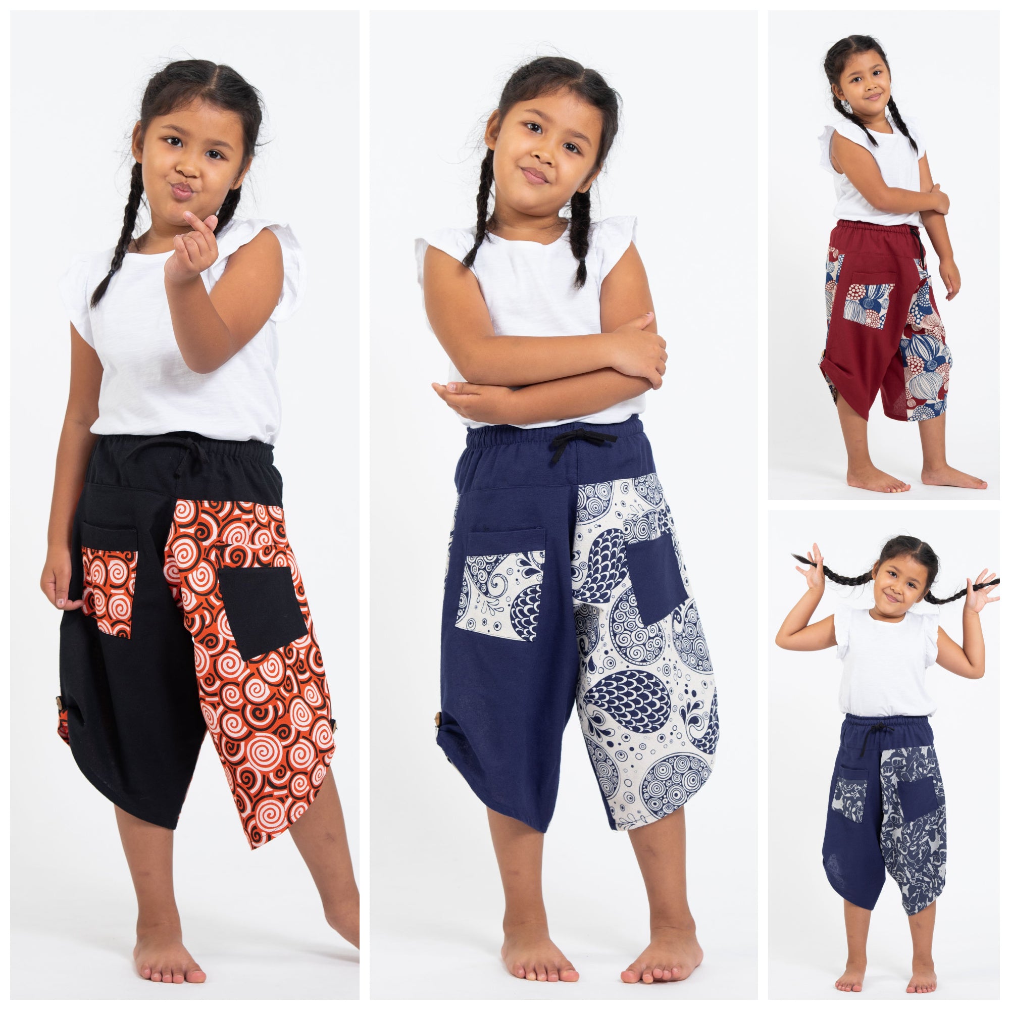 Cotton Harem Pants - Wide Elastic Waistband, Free Size - Yogamasti