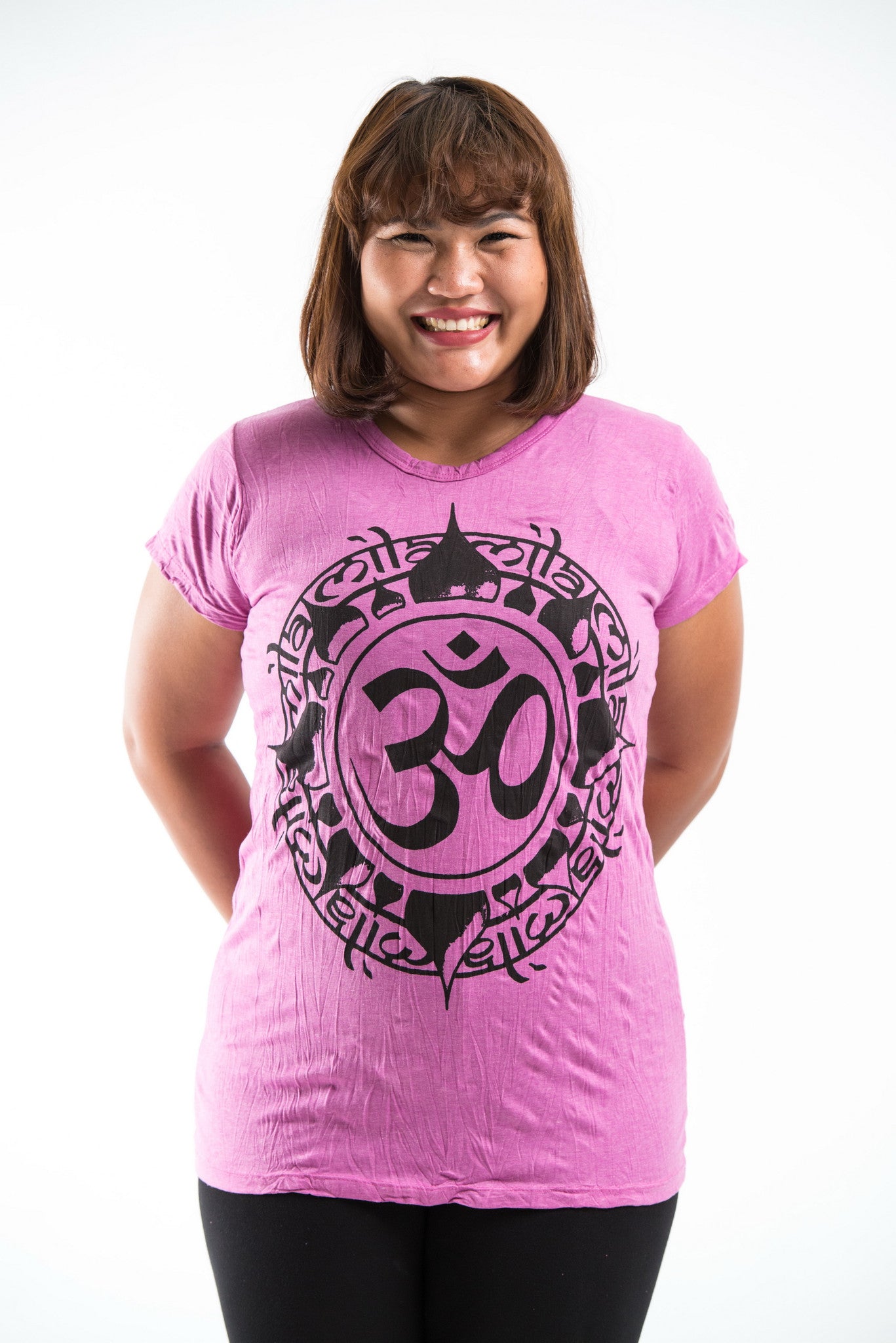 Plus Size Sure Design Women's Infinitee Ohm T-Shirt Pink – Sure Design  Wholesale