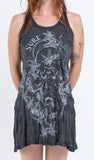 Wholesale Sure Design Womens Octopus Weed Tank Dress Silver on Black - $9.00