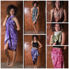 Assorted set of 5 Thai Hand Made Super Soft Tie Dye Fabric Towel Beachwear Skirt