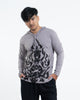 Unisex Buddha Chakra Hoodie in Gray