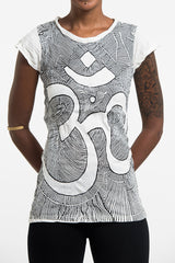 Sure Design Women's Om T-Shirt White