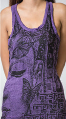 Sure Design Women's Butterfly Buddha Tank Top Purple