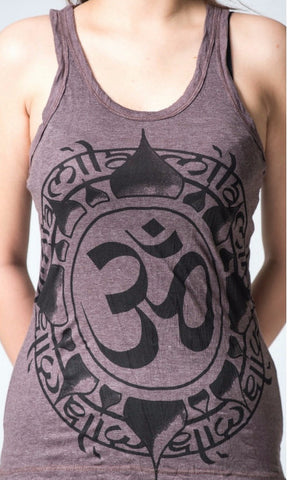 Sure Design Women's Infinitee Ohm Tank Top Brown